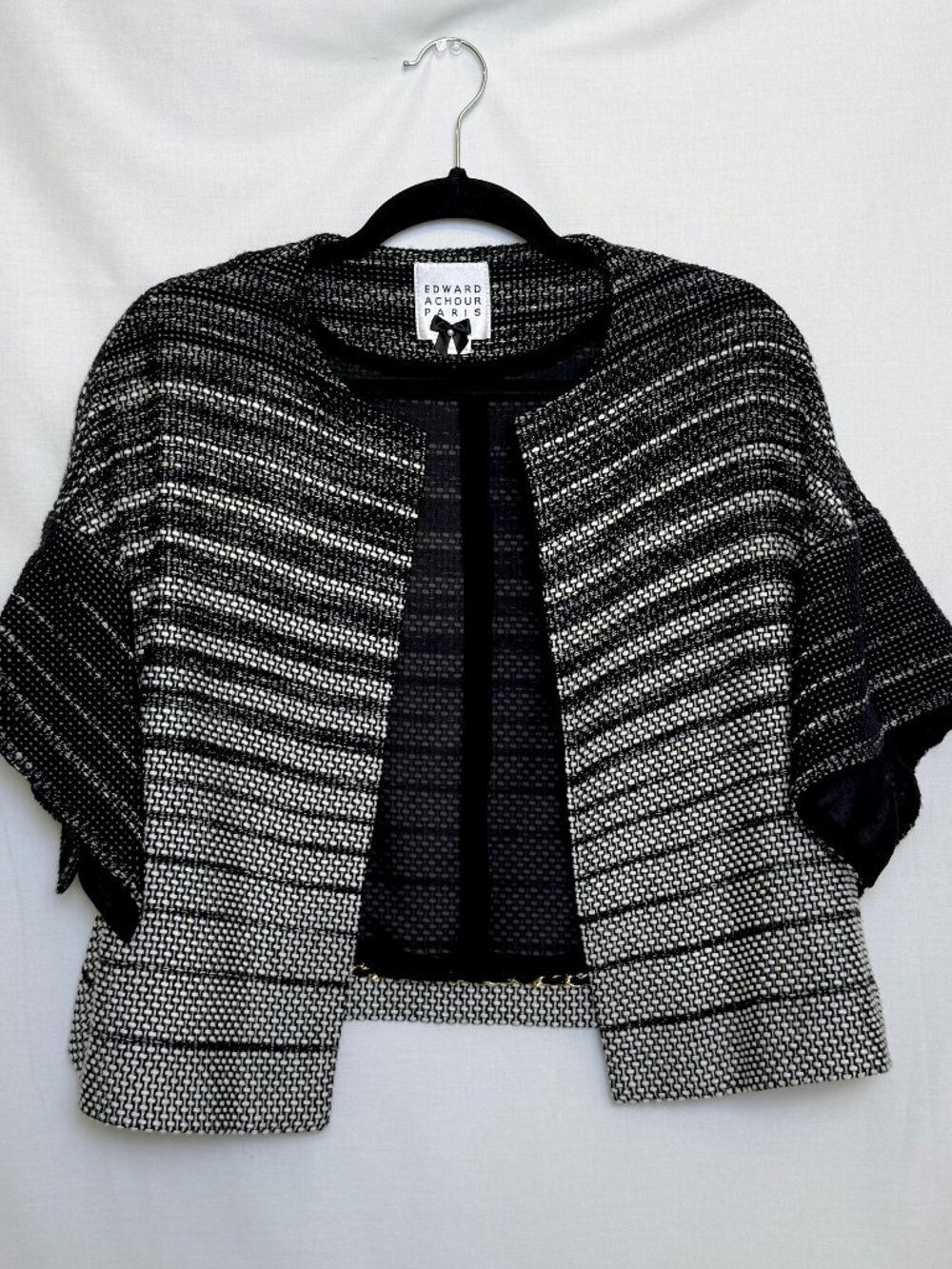 Edward Achour Paris cropped tweed jacket